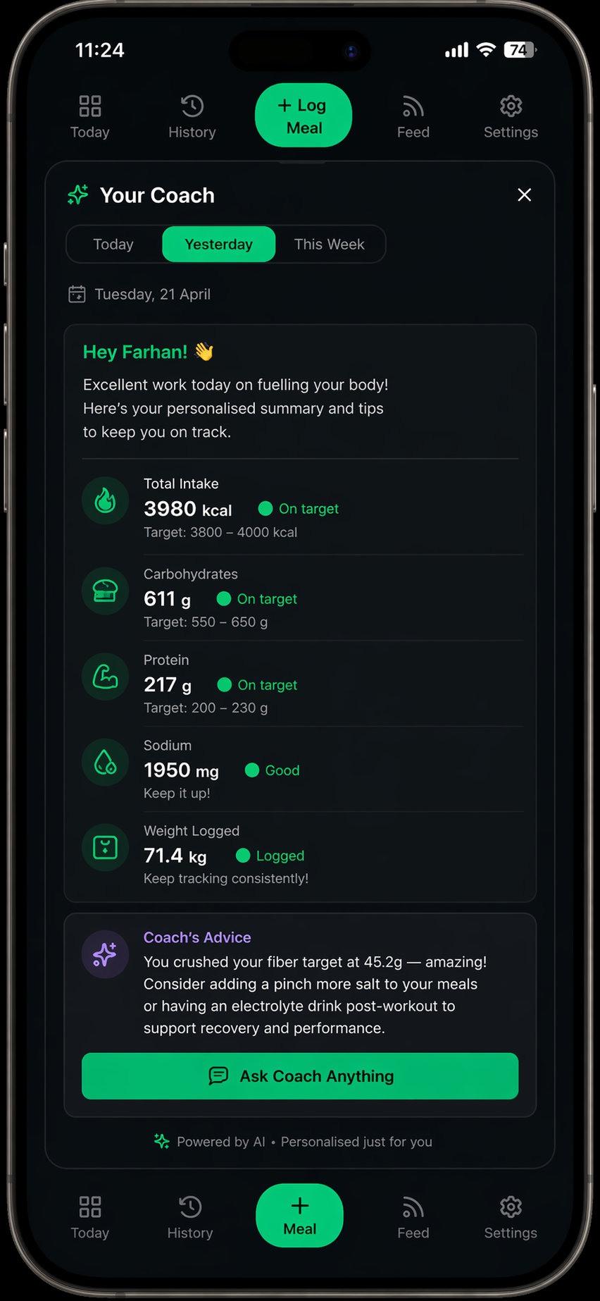 Personal AI coach